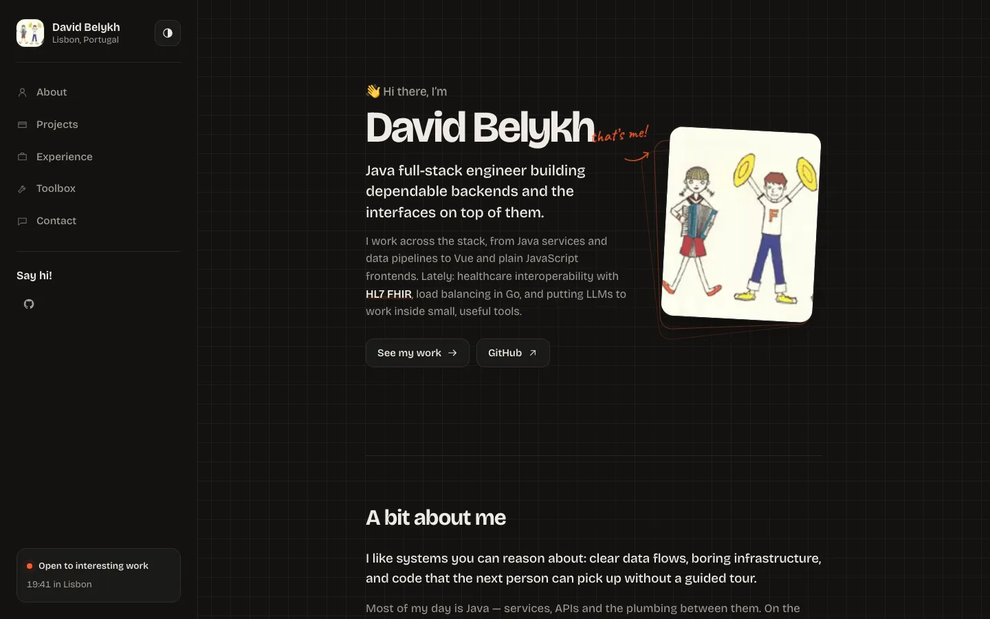 Personal template demo